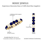 Rosec Jewels-Natural Blue Sapphire and Diamond Eternity Wedding Band