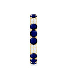 Rosec Jewels-Natural Blue Sapphire and Diamond Eternity Wedding Band