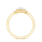 Split Shank Simulated Diamond Flower Engagement Ring AAAA - Rosec Jewels