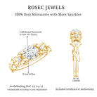 Round Cut 6 MM Moissanite Floral Engagement Ring D-VS1 - Rosec Jewels