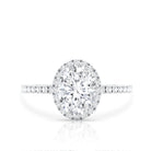 Rosec Jewels-Brilliant Cut Moissanite Oblong Engagement Ring With Certificate