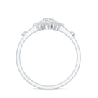 Rosec Jewels-Round Moissanite Engagement Ring with Halo