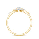 Rosec Jewels-Round Moissanite Engagement Ring with Halo