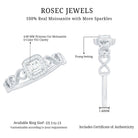 Certified Princess Cut Moissanite Infinity Engagement Ring D-VS1 - Rosec Jewels