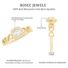 Certified Princess Cut Moissanite Infinity Engagement Ring D-VS1 - Rosec Jewels