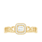 Certified Princess Cut Moissanite Infinity Engagement Ring D-VS1 - Rosec Jewels