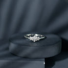 Rosec Jewels-Certified Moissanite Flower Cluster Ring for Women