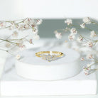 Rosec Jewels-Certified Moissanite Flower Cluster Ring for Women