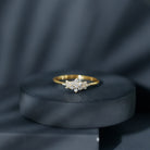 Rosec Jewels-Certified Moissanite Flower Cluster Ring for Women