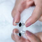 Rosec Jewels-Marquise Shape Black Spinel Solitaire Promise Ring