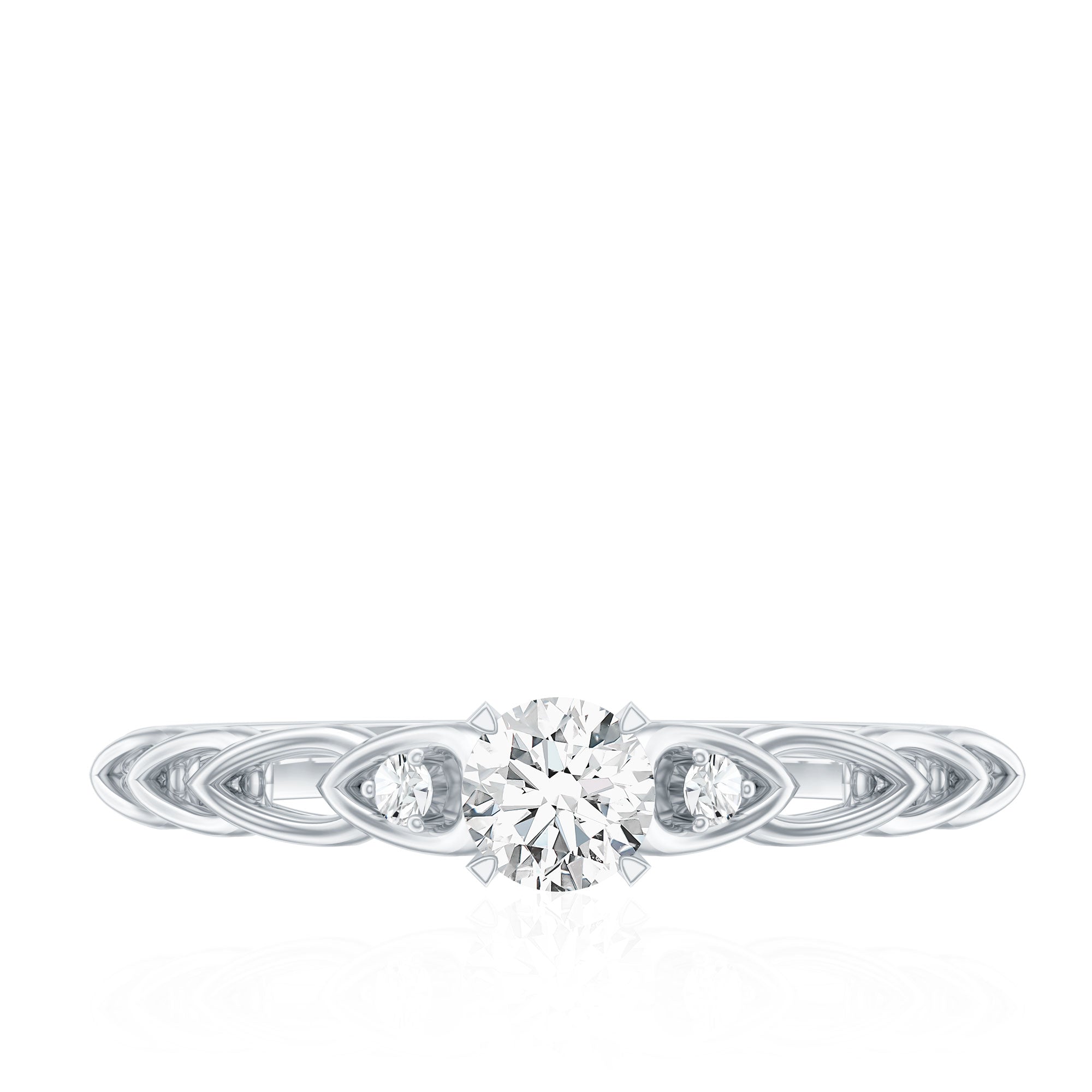 Rosec Jewels-Designer Moissanite Promise Ring for Her