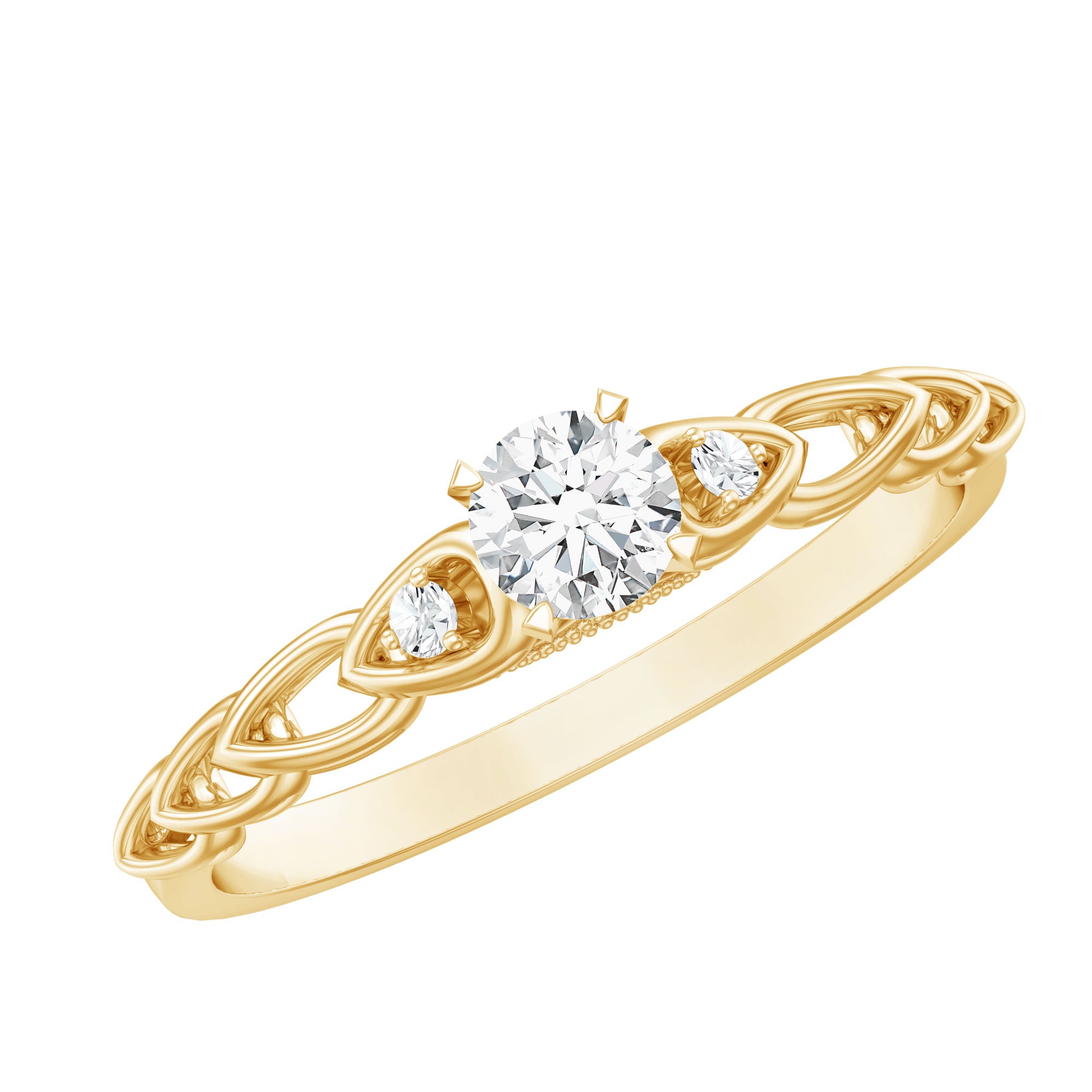 Rosec Jewels-Designer Moissanite Promise Ring for Her