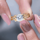 Cushion Cut Cubic Zirconia Vintage Inspired Solitaire Ring in Bezel Setting AAAA - Rosec Jewels