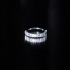 Rosec Jewels-Certified Baguette Moissanite Half Eternity Anniversary Band Ring