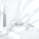 Certified Baguette Moissanite Half Eternity Band Ring D-VS1 - Rosec Jewels