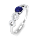 Rosec Jewels-Minimalist Blue Sapphire and Diamond Infinity Promise Ring