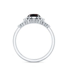 Black Opal Designer Trio Wedding Ring Set with Diamond AAA - Rosec Jewels