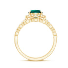 Designer Lab Grown Emerald Diamond Teardrop Engagement Ring with Wedding Band AAAA - Rosec Jewels