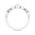 Heart Shape Lab Grown Diamond Criss Cross Engagement Ring Lab - ( EF-VS ) - Rosec Jewels