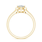 Classic Lab Grown Diamond Teardrop Engagement Ring with Halo Lab - ( EF-VS ) - Rosec Jewels
