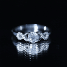 Lab Grown Diamond Criss Cross Promise Ring Lab - ( EF-VS ) - Rosec Jewels