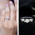 Lab Grown Diamond Criss Cross Promise Ring Lab - ( EF-VS ) - Rosec Jewels