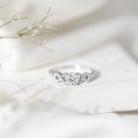 Lab Grown Diamond Criss Cross Promise Ring Lab - ( EF-VS ) - Rosec Jewels