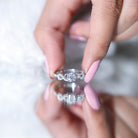 Lab Grown Diamond Criss Cross Promise Ring Lab - ( EF-VS ) - Rosec Jewels