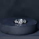 Lab Grown Diamond Criss Cross Promise Ring Lab - ( EF-VS ) - Rosec Jewels