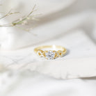 Lab Grown Diamond Criss Cross Promise Ring Lab - ( EF-VS ) - Rosec Jewels