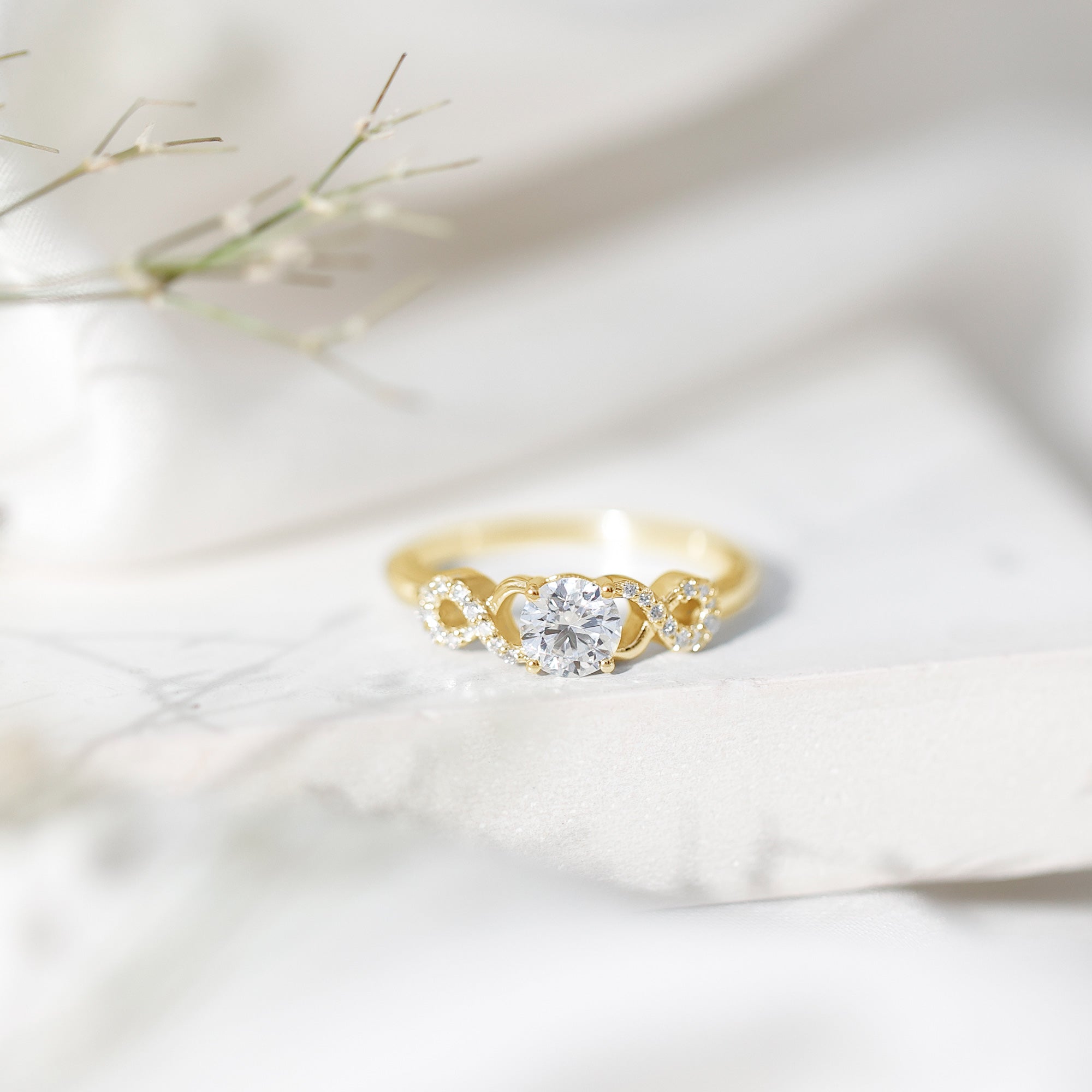 Lab Grown Diamond Criss Cross Promise Ring Lab - ( EF-VS ) - Rosec Jewels