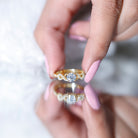 Lab Grown Diamond Criss Cross Promise Ring Lab - ( EF-VS ) - Rosec Jewels