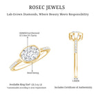 Oval Lab Grown Diamond Solitaire Engagement Ring in Bezel Setting Lab - ( EF-VS ) - Rosec Jewels