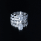 Minimal Pear Shape Lab Grown Diamond Wedding Ring Set Lab - ( EF-VS ) - Rosec Jewels