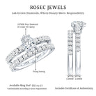 Minimal Pear Shape Lab Grown Diamond Wedding Ring Set Lab - ( EF-VS ) - Rosec Jewels
