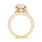 Rosec Jewels-Lab Grown 4 Carat Diamond Solitaire Wedding Ring Set with IGI Certificate