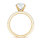 Round Shaped 3 Carat Lab Grown Diamond Solitaire Bridal Ring Set with IGI Certificate Lab - ( E-VS1 ) - Rosec Jewels