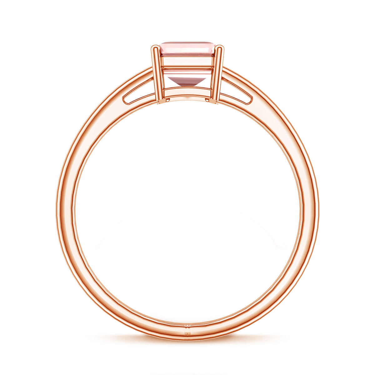 Rosec Jewels-2 Carat Lab Grown Pink Diamond Emerald Cut Solitaire Engagement Ring IGI Certified