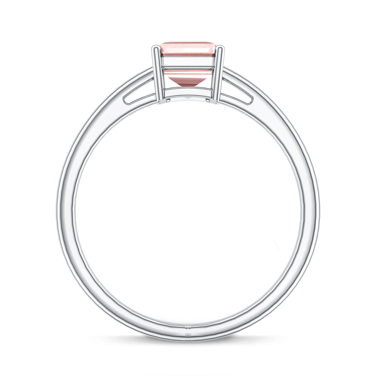 Rosec Jewels-2 Carat Lab Grown Pink Diamond Emerald Cut Solitaire Engagement Ring IGI Certified