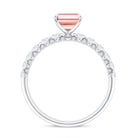 Rosec Jewels-IGI Verified 2 Carat Lab Grown Pink Diamond Side Stone Engagement Ring