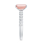 Rosec Jewels-IGI Verified 2 Carat Lab Grown Pink Diamond Side Stone Engagement Ring