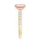 Rosec Jewels-IGI Verified 2 Carat Lab Grown Pink Diamond Side Stone Engagement Ring