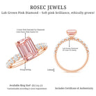 Rosec Jewels-IGI Certified 2 Carat Lab Grown Pink Diamond Emerald Cut Engagement Ring