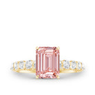 Rosec Jewels-IGI Certified 2 Carat Lab Grown Pink Diamond Emerald Cut Engagement Ring