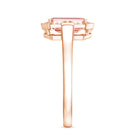 Rosec Jewels-Emerald Cut 2 Carat Lab Grown Pink Diamond Vintage Engagement Ring with IGI Certificate