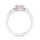 Rosec Jewels-Emerald Cut 2 Carat Lab Grown Pink Diamond Vintage Engagement Ring with IGI Certificate