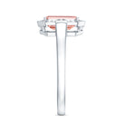 Rosec Jewels-Emerald Cut 2 Carat Lab Grown Pink Diamond Vintage Engagement Ring with IGI Certificate