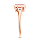 Rosec Jewels-IGI Graded 2 Carat Emerald Cut Split Shank Engagement Ring with Lab Grown Pink Diamond