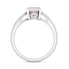 Rosec Jewels-IGI Graded 2 Carat Emerald Cut Split Shank Engagement Ring with Lab Grown Pink Diamond