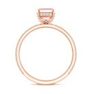 Rosec Jewels-IGI Certified 2 Carat Emerald Cut Lab Pink Diamond Engagement Ring for Her